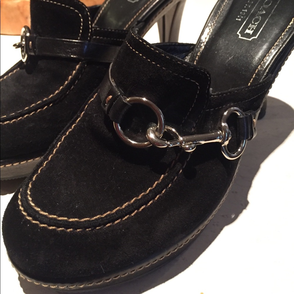 Coach High Heel Clogs Size 8